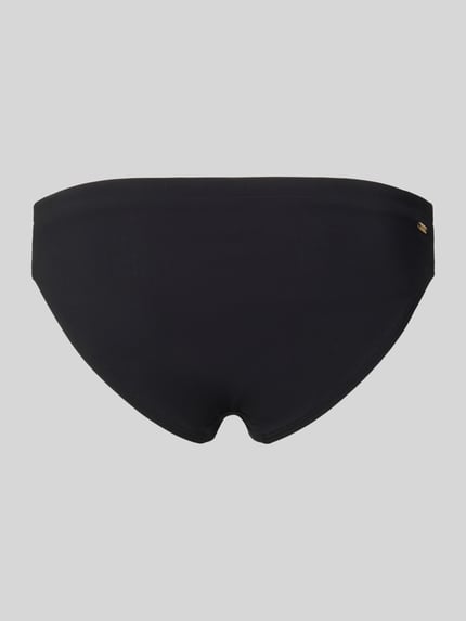 Produktfoto, Bikini-Slip mit Label-Detail Modell 'SOLID' von Barts in Schwarz, glatte Textur, Damen, Material-Mix mit Stretch-Anteil, Regular-Fit