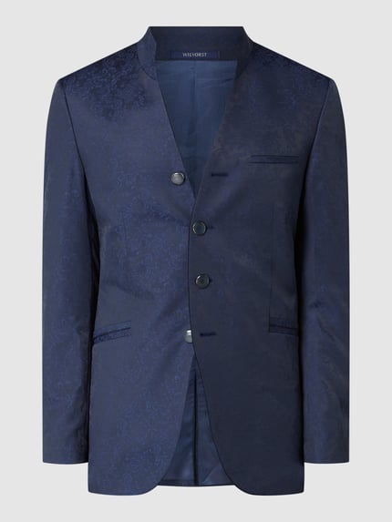 WILVORST Slim fit colbert van wolmix Marineblauw - 2