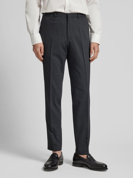 HUGO Slim Fit Anzughose mit Schurwoll-Anteil Modell 'Hesten' Anthrazit 4
