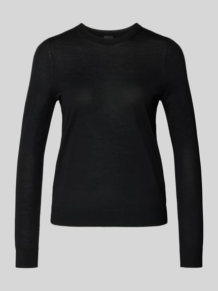 BOSS Regular fit pullover van pure scheerwol, model 'FERPINA' Zwart - 2