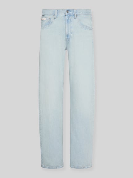 Calvin Klein Jeans straight fit jeans van puur katoen in 5-pocket-design Lichtblauw - 2