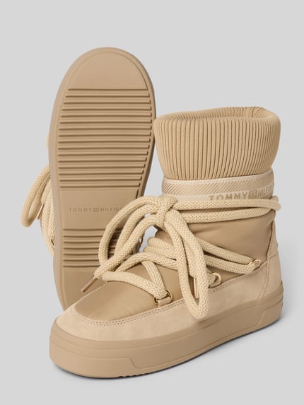Tommy Hilfiger Stiefel mit Leder-Anteil Beige 4