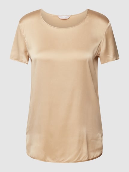 MM by Max Mara Blouse met ronde hals, model 'CORTONA' Goud gemêleerd - 2
