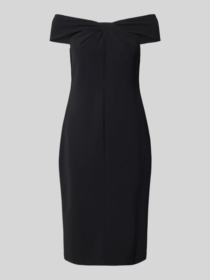 Lauren Ralph Lauren Knielanges Cocktailkleid mit Knoten-Detail Modell 'TAKOTA' Black 2