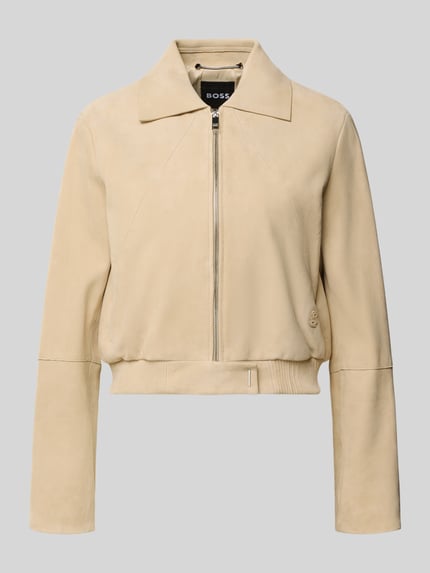 Regular Fit Lederjacke aus echtem Ziegenleder Modell 'SALENE' Shop The Look MANNEQUINE