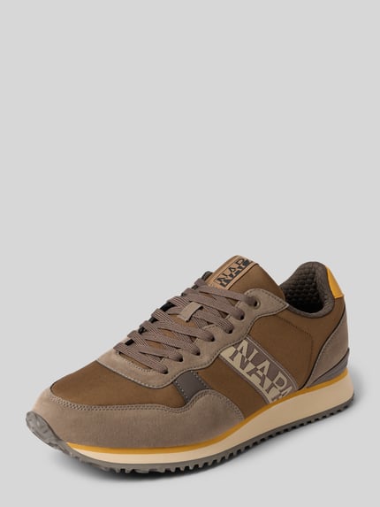 Napapijri Sneakersy z detalami z logo model ‘COSMOS’ Średniobrązowy 1