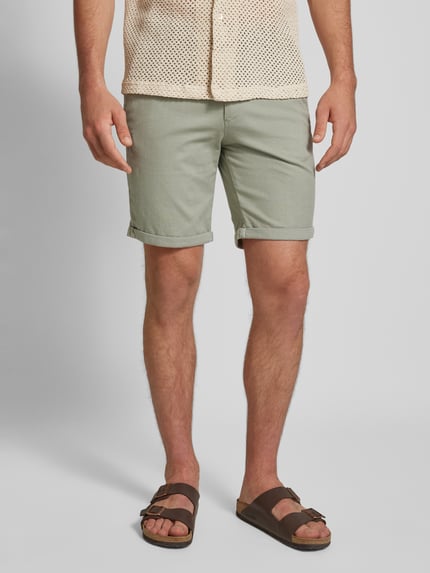 JACK & JONES Regular Fit Bermudas mit Strukturmuster Modell 'FURY' Lind 4