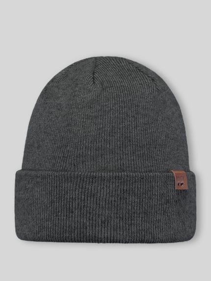 Barts Czapka beanie z wywijanym brzegiem z mieszanka wiskozy model 'WILLES' Antracytowy 1