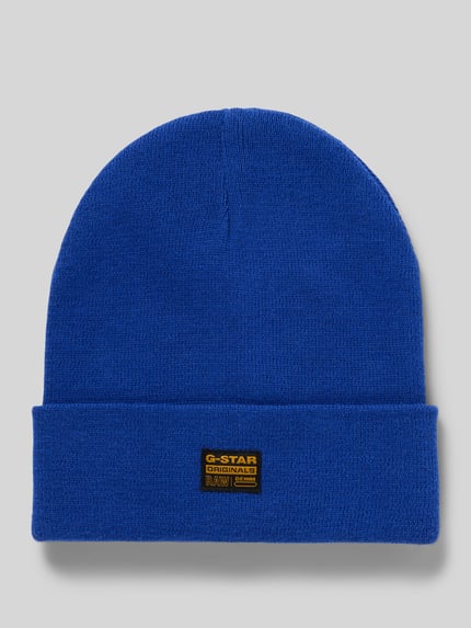 G-Star RAW Beanie mit Label-Patch Modell 'Effo' Ocean 1