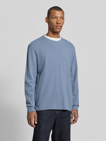 BOSS Orange Regular fit shirt met lange mouwen van katoenmix model 'Tempest' Blauw - 4
