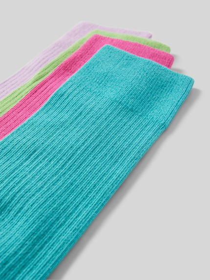 DillySocks Socken mit Strukturmuster Modell 'Ribbed Color' im 4er-Pack Blau 2