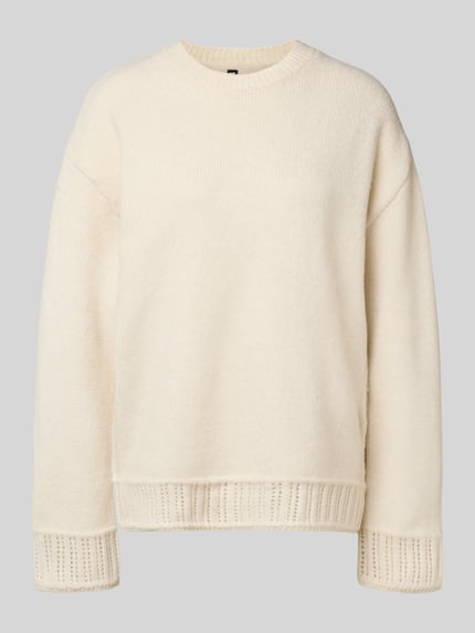 PIECES Oversized gebreide pullover met ronde hals, model 'ORLY' Zand - 2