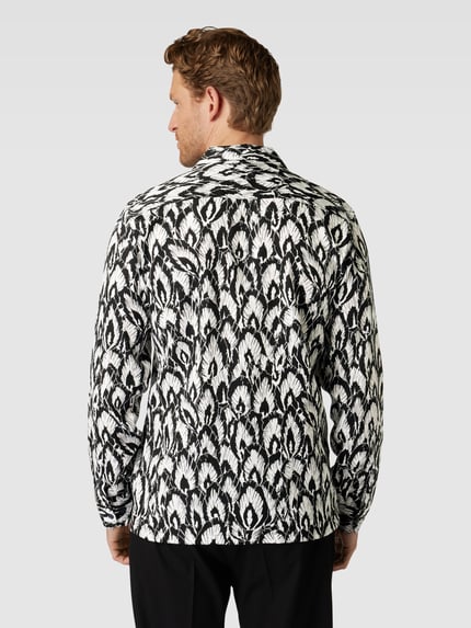 Lindbergh Relaxed Fit Freizeithemd mit Allover-Muster Black 5