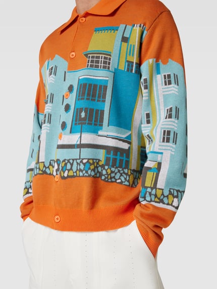 Billionaire Boys Club Strickjacke mit Motiv-Print Orange 3