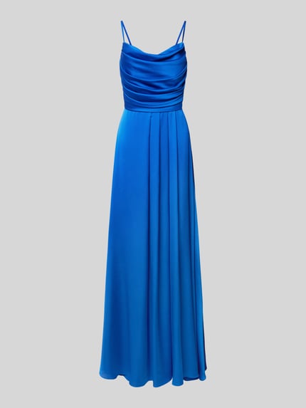 TROYDEN COLLECTION Abendkleid mit Wasserfall-Ausschnitt Royal 2