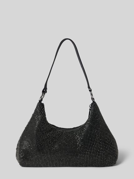 GUESS Schoudertas met strass-steentjes Zwart - 4