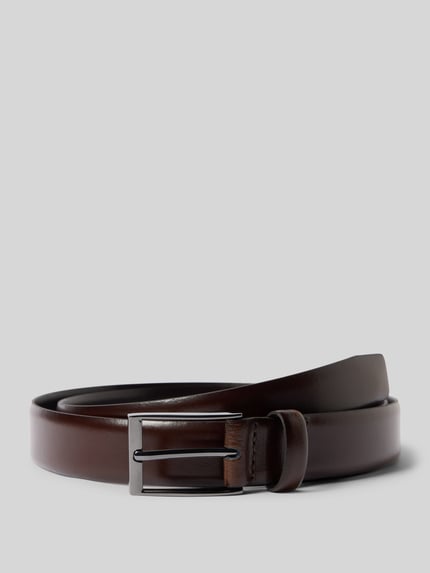 Produktfoto, Gürtel mit Dornschließe von Christian Berg Men aus braunem Leder-Mix, klassische Passform, Breite 126 cm bei Größe 110.
