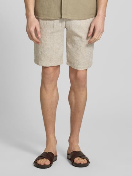 MCNEAL Bermuda’s met elastische tailleband en achterzak Beige - 4