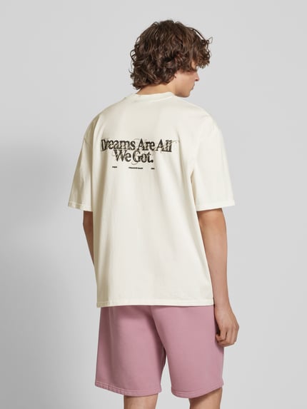 PEGADOR Oversized T-Shirt mit Label-Print Modell 'BUCKLIN' Offwhite 5