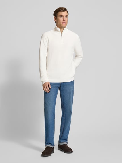 Antony Morato Regular Fit Strickpullover mit Woll-Anteil Offwhite 1