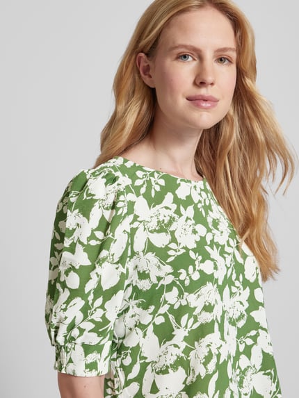 VERO MODA Bluse mit floralem Muster Modell 'FREJ' Oliv 3