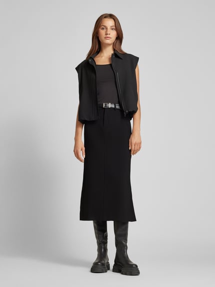 DRYKORN Midirok met riemlussen, model 'DORNE' Zwart - 1