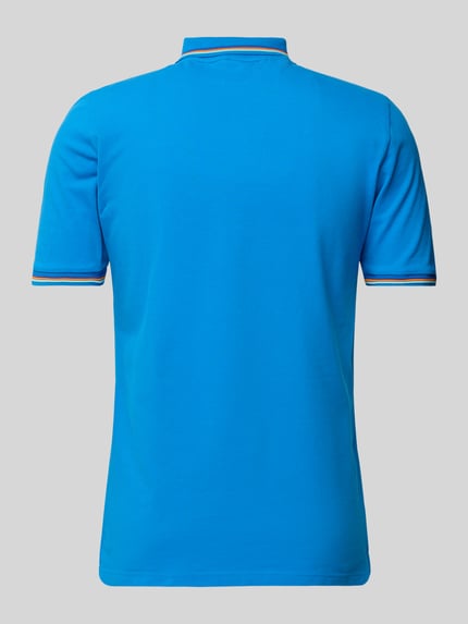 Sundek Koszulka polo z krótką listwą guzikową model ‘Brice’ Niebieski 3