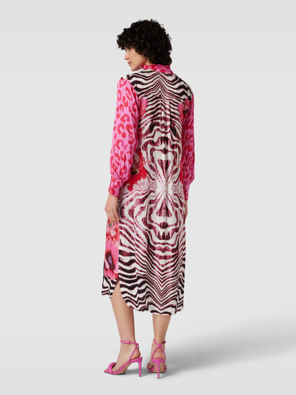 miss goodlife Midikleid aus reiner Viskose Modell 'Just Smile' Pink 5