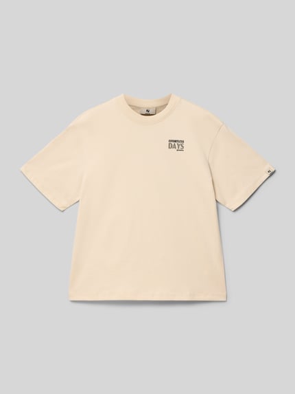 Garcia regular fit T-shirt met statementprint Ecru - 1