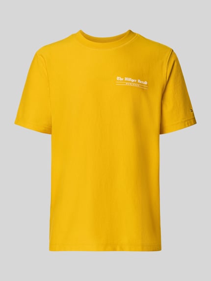 Tommy Hilfiger Regular Fit T-Shirt aus reiner Baumwolle GELB 2