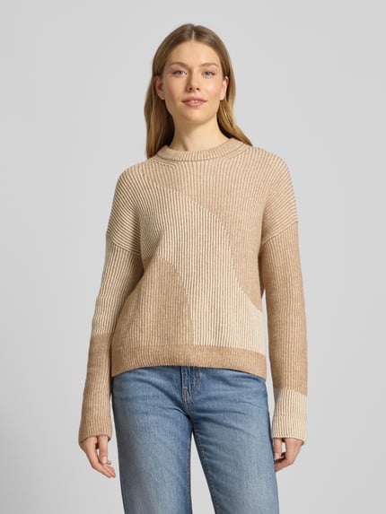 ARMEDANGELS Loose Fit Strickpullover aus Woll-Baumwoll-Mix Modell 'MAYRAA VANISE' Beige 4