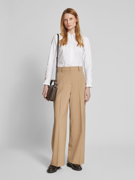 Weekend Max Mara Flared Leg Wollhose mit Bügelfalten Modell 'VISIVO' Camel 1