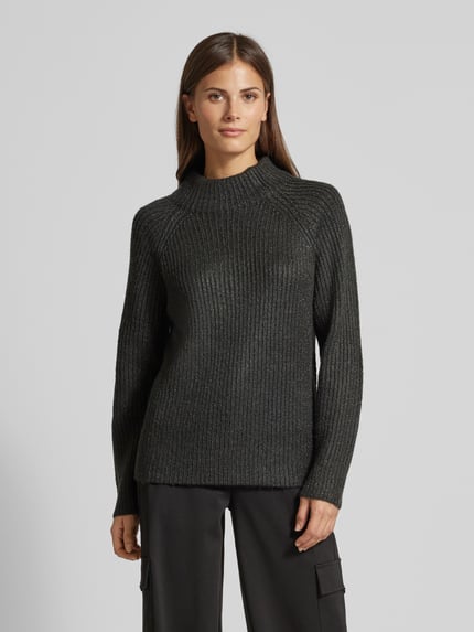 Jake*s Collection Sweter dzianinowy z fantazyjnej przędzy Zielony 4