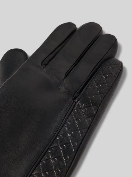 CK Calvin Klein Handschuhe in Leder-Optik mit Woll-Anteil Modell 'Paneled' Black 3