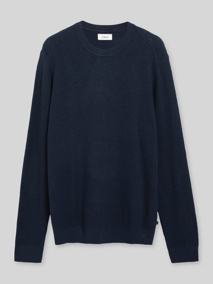 s.Oliver RED LABEL Regular Fit Pullover aus reiner Baumwolle Marine 2