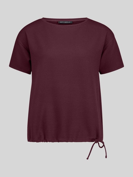 Betty Barclay t-shirt o kroju regular fit z dodatkiem wiskozy model 'NOS JULI' Bordowy 2