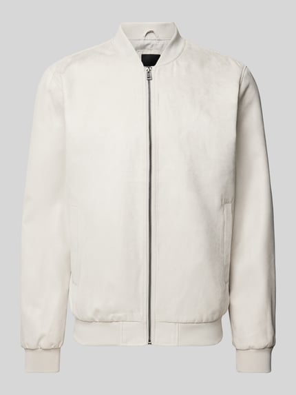 ONLY & SONS Regular Fit Blouson in Lederoptik Modell 'LUCAS' Hellgrau 2