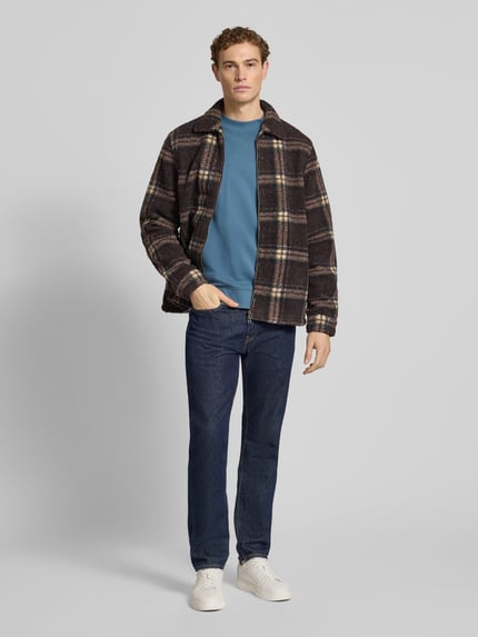 HUGO Regular Fit Sweatshirt aus reiner Baumwolle Modell 'DAPOCREW' Rauchblau 1