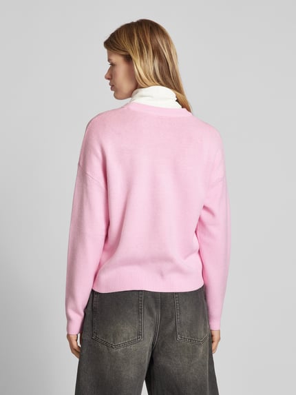 NOISY MAY® Strickpullover mit Motiv-Print Modell 'CERA' Rosa 5