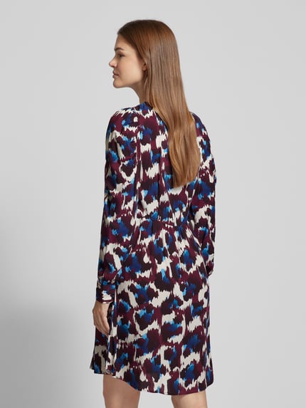 VILA Knielanges Kleid aus Viskose mit Rundhalsausschnitt Lila 5
