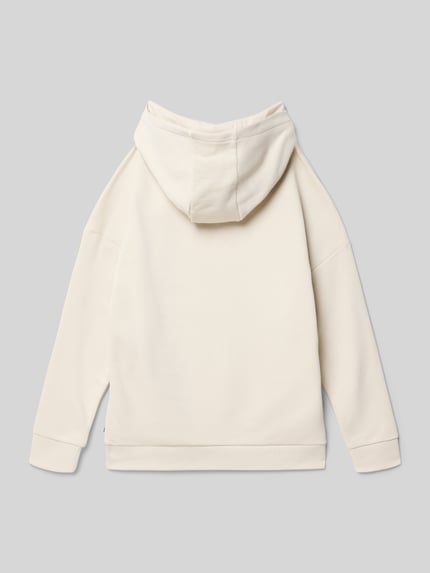 Produktfoto, Regular Fit Hoodie aus Baumwoll-Mix von BOSS in Optik: Unifarben mit Kapuze und Langarm, Material: Baumwoll-Mix, Label-Print.