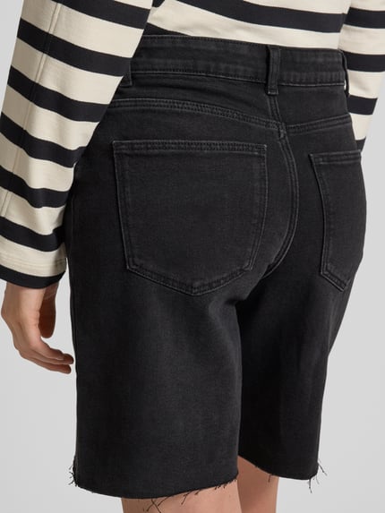 VERO MODA Regular Fit Jeansshorts aus Baumwoll-Mix Modell 'CLEO' Black 3