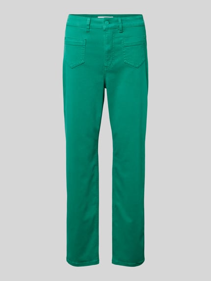 COMMA Regular fit jeans met opgestikte zakken Turquoise - 2