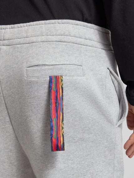 Carlo Colucci Sweatpants mit elastischem Bund Hellgrau Melange 3