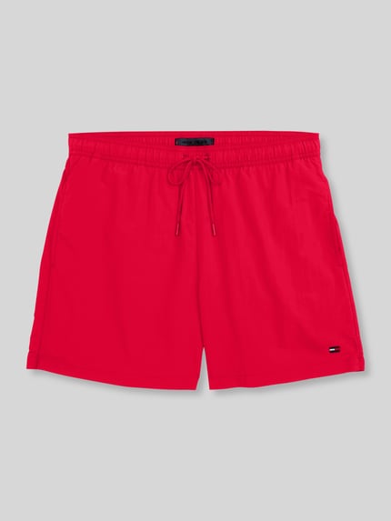 Tommy Hilfiger Spodenki kąpielowe o kroju regular fit z wyhaftowanym logo Czerwony 2