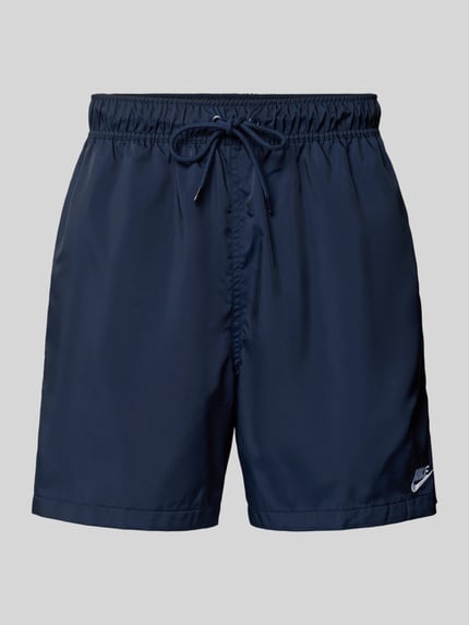 Shorts mit Label-Stitching und elastischem Bund Shop The Look MANNEQUINE