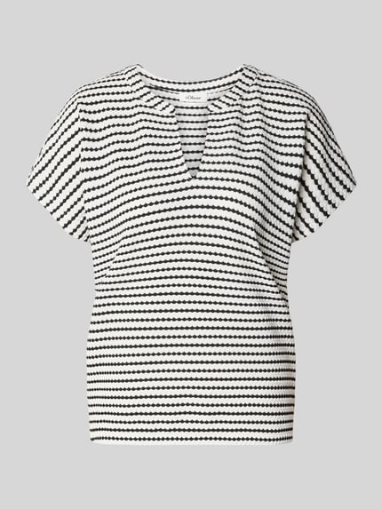 Relaxed Fit T-Shirt mit V-Ausschnitt Shop The Look MANNEQUINE