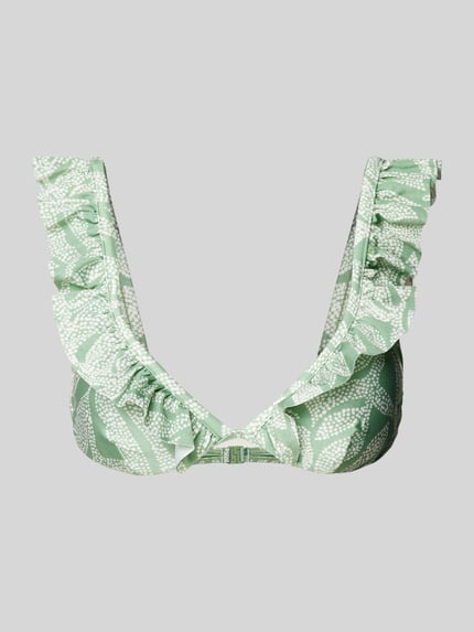 Barts Top bikini z falbanami model ‘Akamu’ Zielony 1