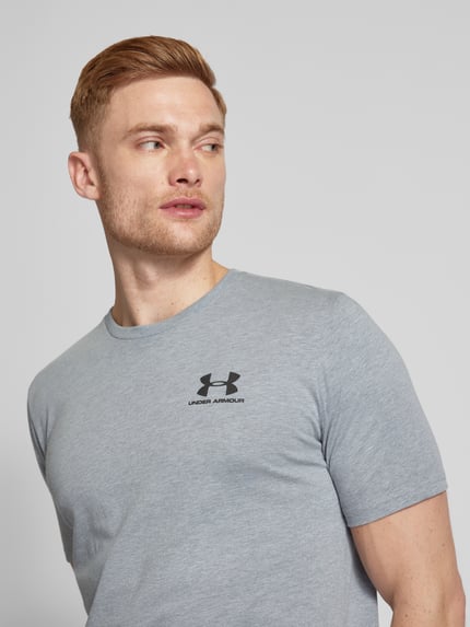 Under Armour T-shirt met labelprint Middengrijs - 3