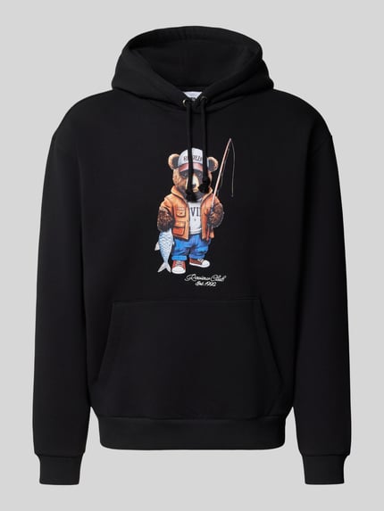 REVIEW Hoodie mit Känguru-Tasche Black 2